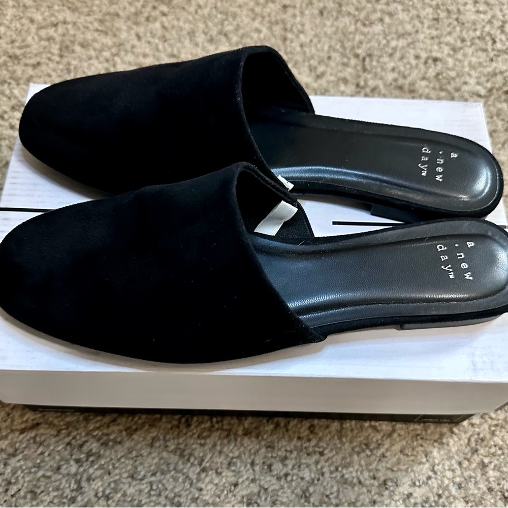 Black Suede Slides from A New Day - Picture 3 of 5